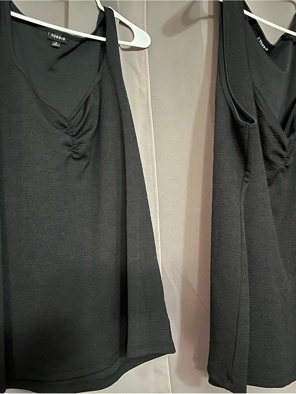 Two Torrid Black Textured Tank Tops